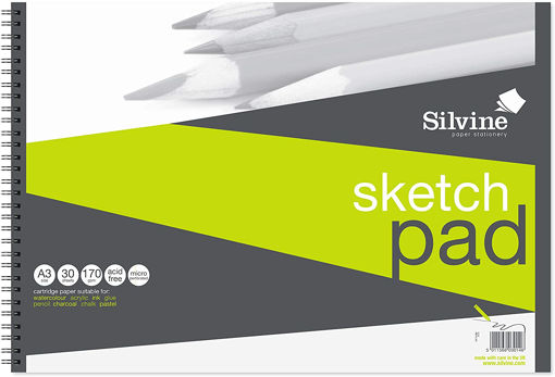 Picture of 170GSM A3 SPIRAL SKETCH PAD 30 SHEETS